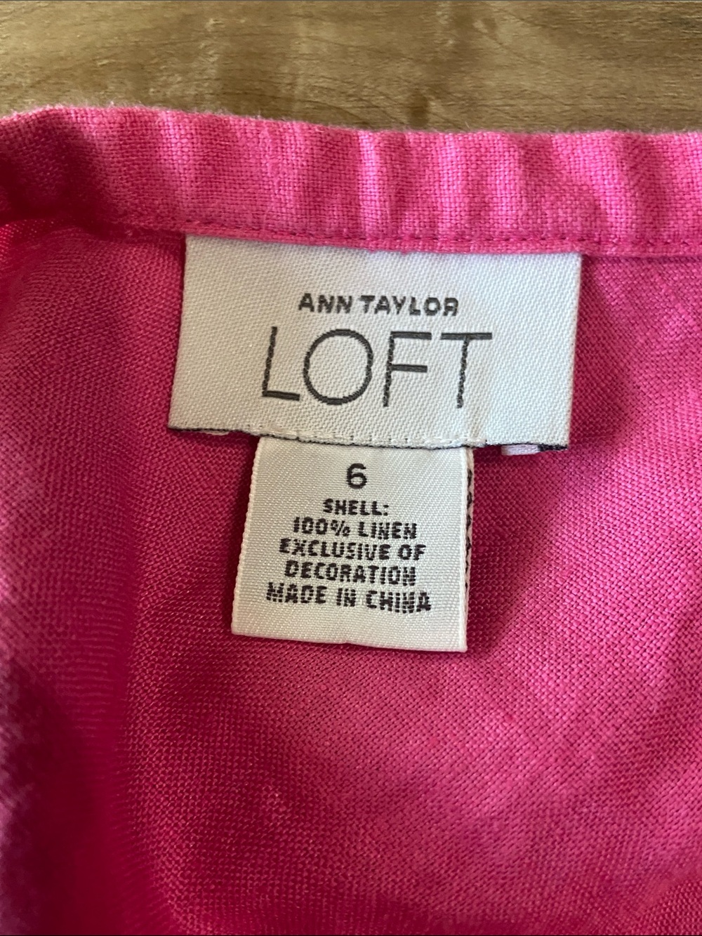 Pink Ruffle Hem Linen Skirt - Picture 2 of 6
